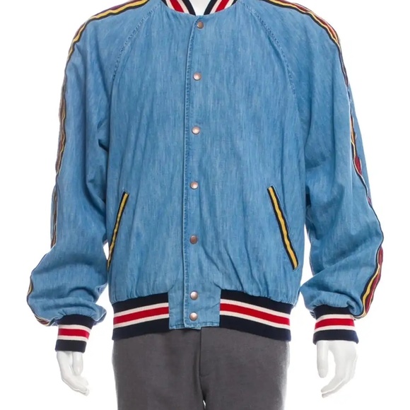 Gucci - Privilegium Perpetuum "Zoltar" - Denim Chambray Bomber Jacket Size 44/S - Picture 14 of 16